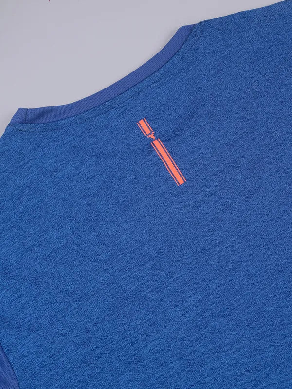 Men Melange Slim Fit Crew Neck T-shirt with DOUBLE COOL - Image 8