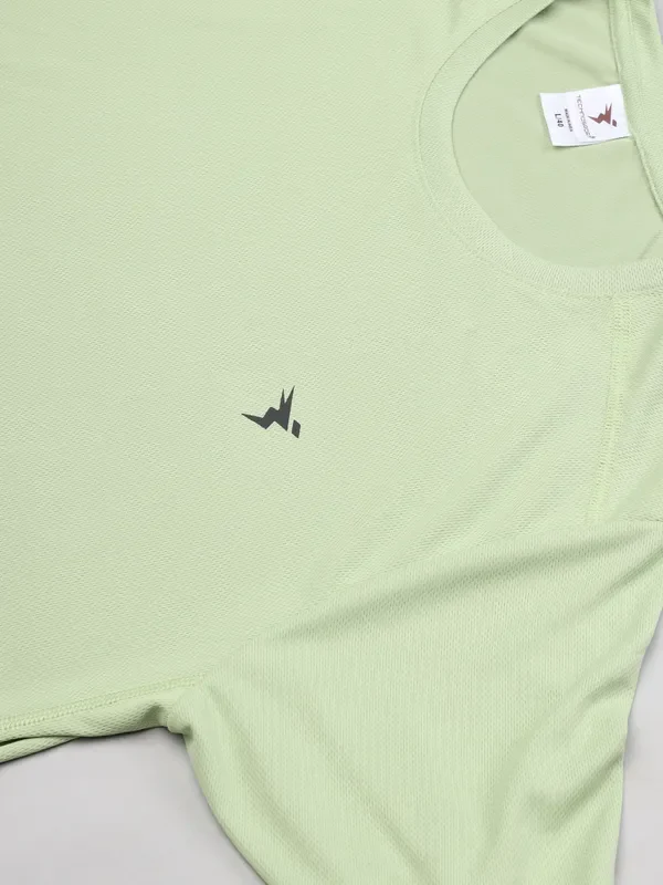 Men Solid Slim Fit Crew Neck T-shirt with TECHNO COOL+ - Image 6