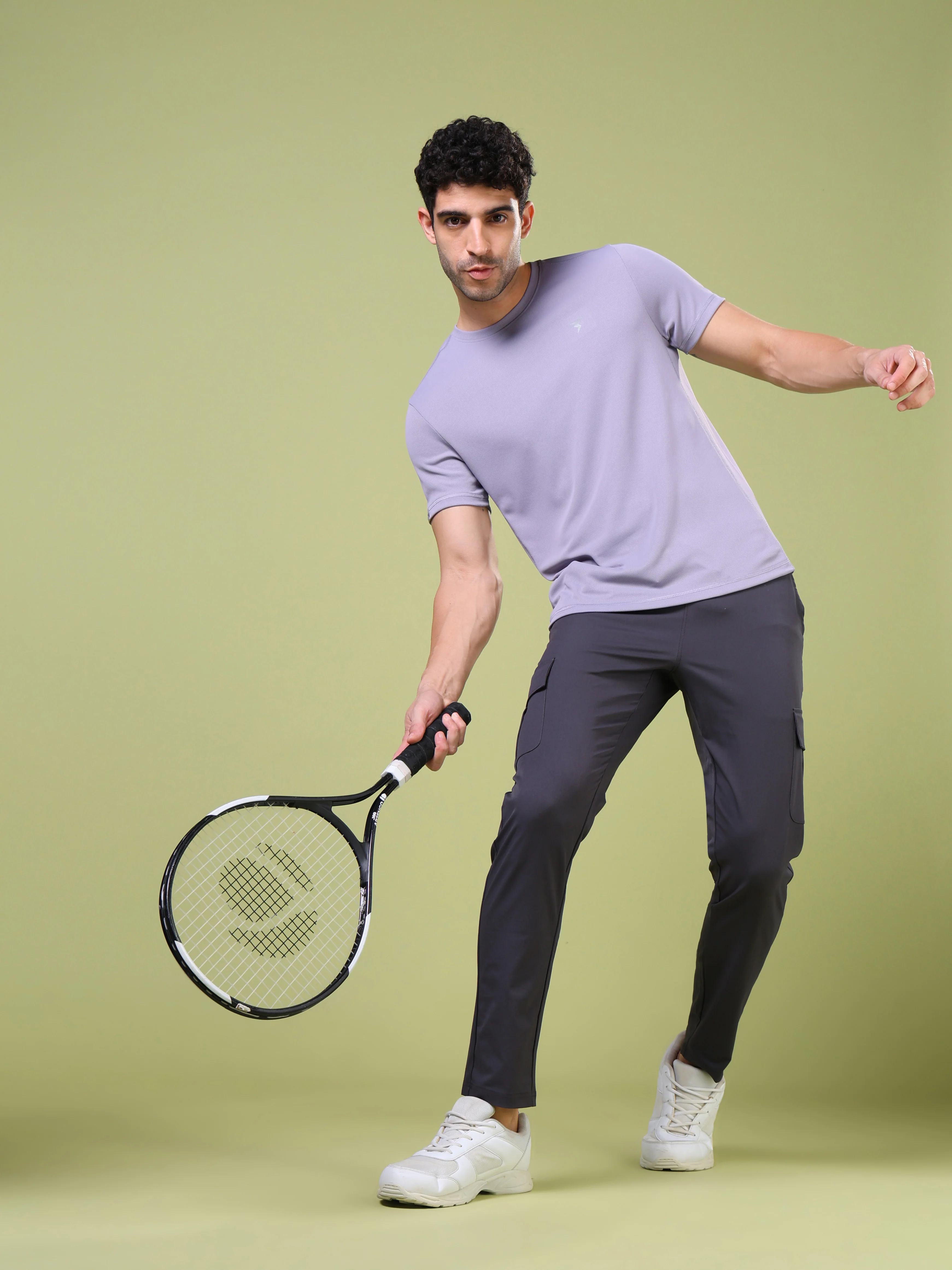 Men Solid Slim Fit Crew Neck T-shirt with TECHNO COOL+ - Image 5