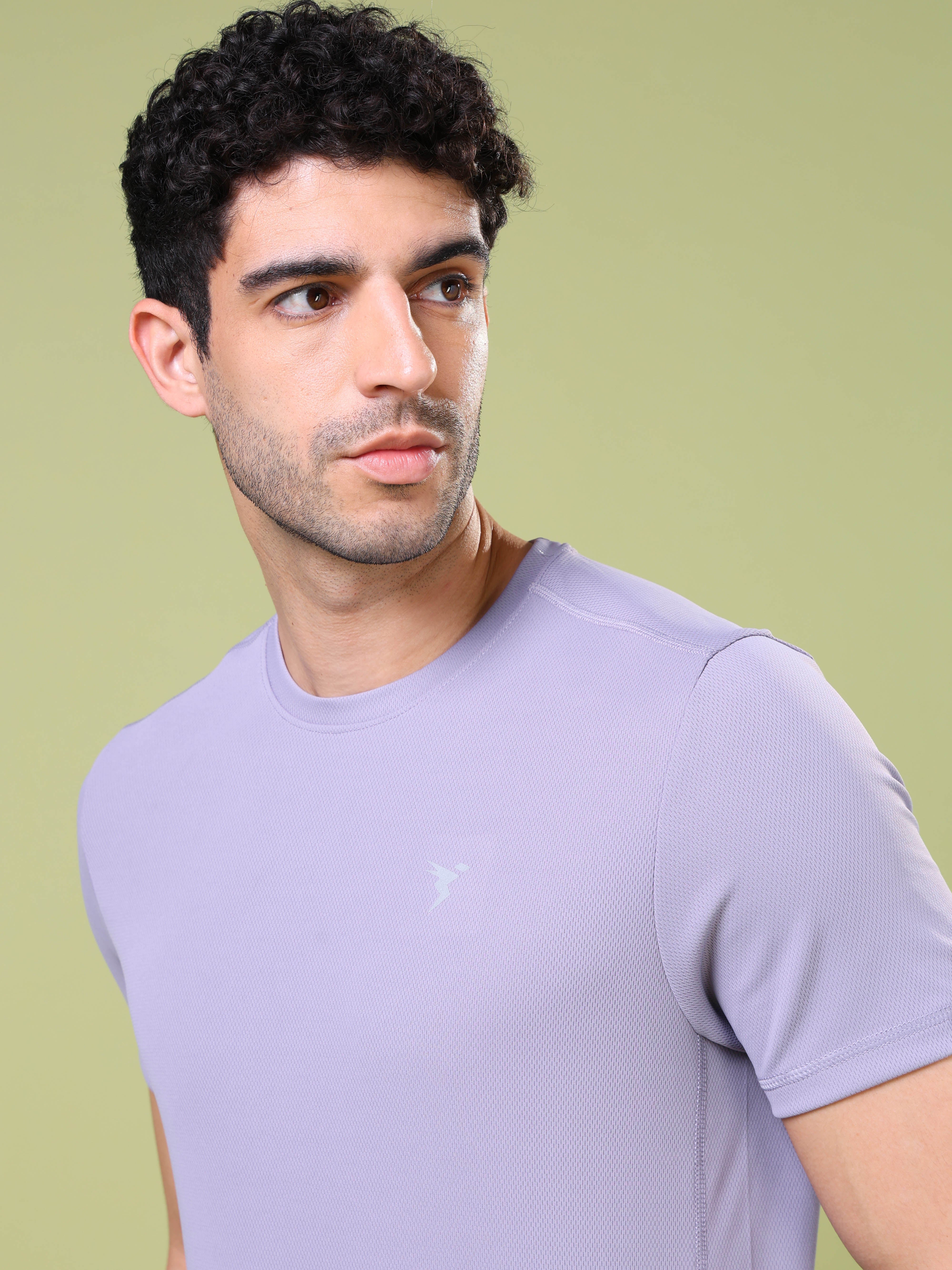 Men Solid Slim Fit Crew Neck T-shirt with TECHNO COOL+ - Image 6
