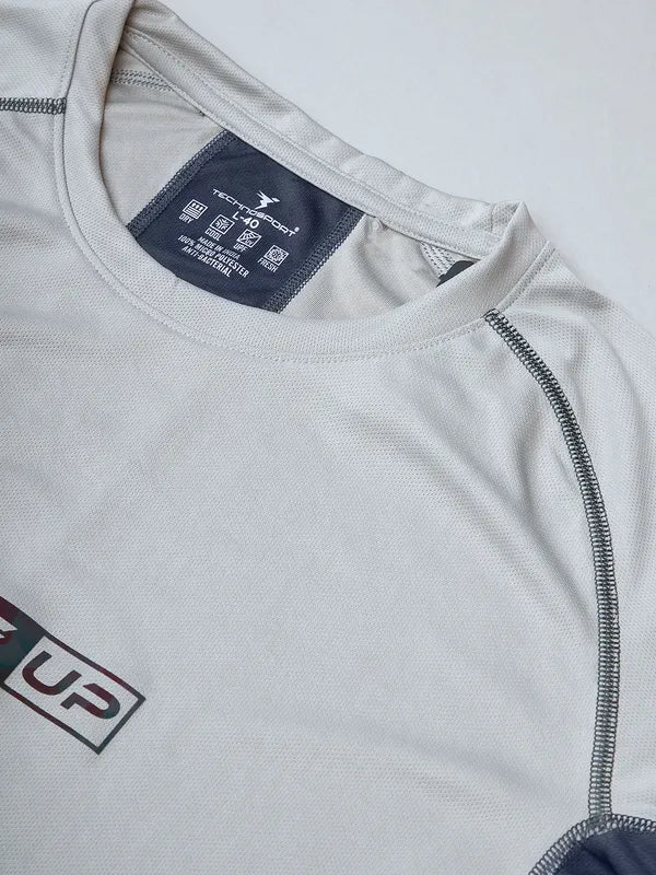 Men Printed Regular Fit Crew Neck T-shirt with TECHNO COOL+ - Image 7