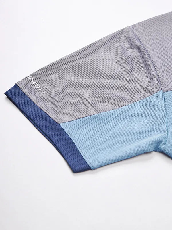 Men Colorblock Slim Fit Crew Neck T-shirt with TECHNO COOL+ - Image 7
