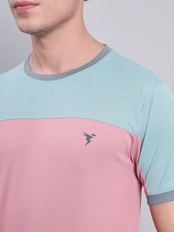 Men Colorblock Slim Fit Crew Neck T-shirt with TECHNO COOL+ - Image 6