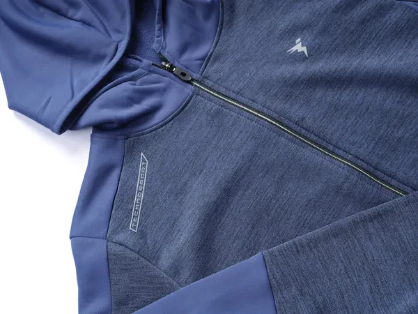 Men Melange Slim Fit Hooded Jacket with TECHNO WARM+ - Image 8