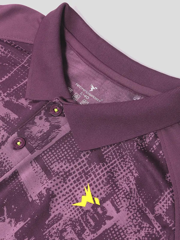 Men Printed Slim Fit Polo T-shirt with DOUBLE COOL - Image 10