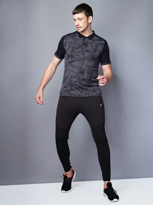 Men Printed Slim Fit Polo T-shirt with DOUBLE COOL - Image 8