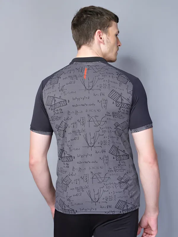 Men Printed Slim Fit Polo T-shirt with DOUBLE COOL - Image 4