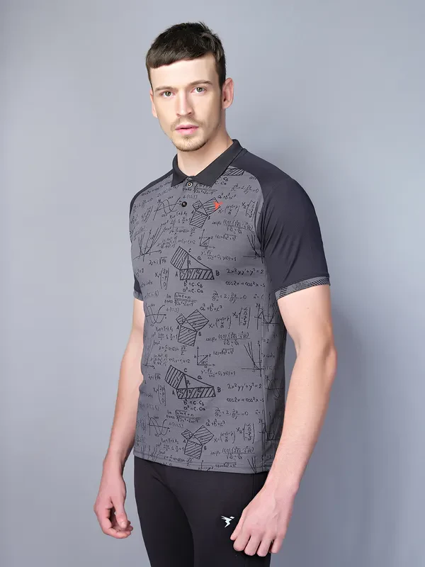 Men Printed Slim Fit Polo T-shirt with DOUBLE COOL - Image 6