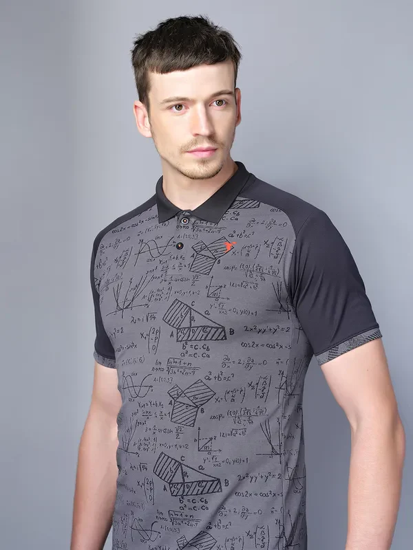 Men Printed Slim Fit Polo T-shirt with DOUBLE COOL - Image 7