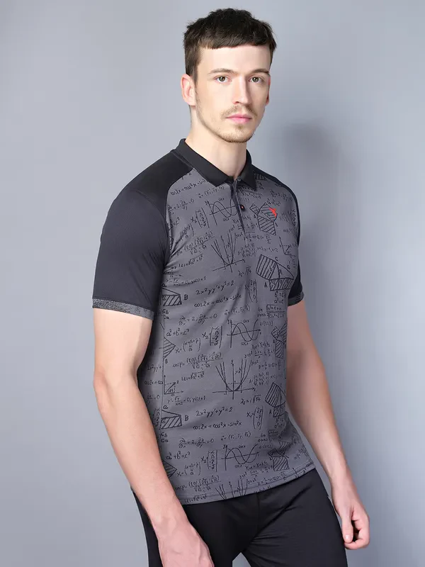 Men Printed Slim Fit Polo T-shirt with DOUBLE COOL - Image 8