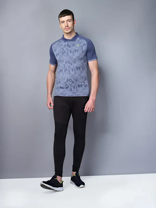 Men Printed Slim Fit Polo T-shirt with DOUBLE COOL - Image 4