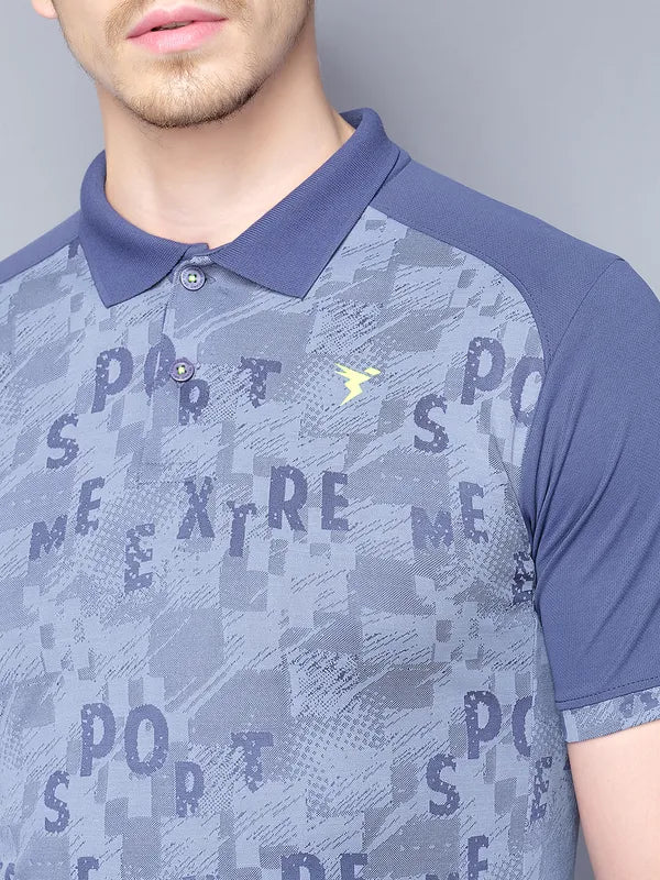 Men Printed Slim Fit Polo T-shirt with DOUBLE COOL - Image 6
