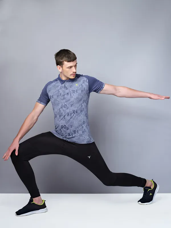 Men Printed Slim Fit Polo T-shirt with DOUBLE COOL - Image 7