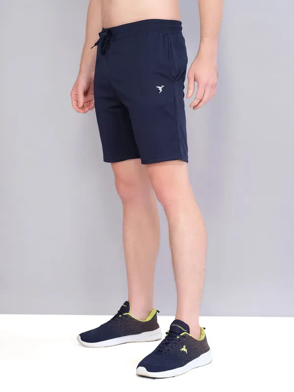 Men Solid Slim Fit Shorts with ELASTO PLUS - Image 5