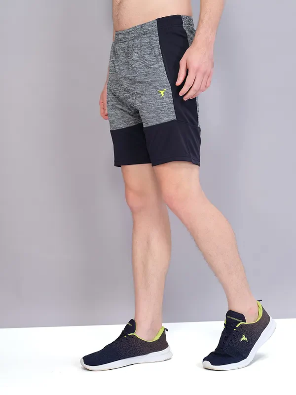 Men Melange Slim Fit Shorts with TECHNO GUARD - Image 3