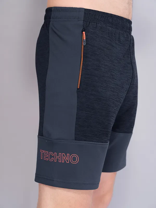 Men Melange Slim Fit Shorts with TECHNO GUARD - Image 6