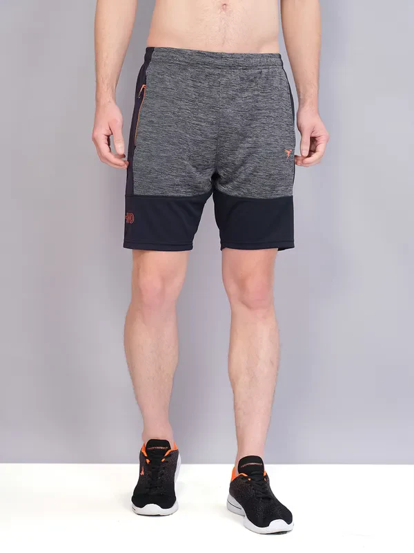Men Melange Slim Fit Shorts with TECHNO GUARD