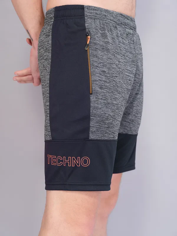 Men Melange Slim Fit Shorts with TECHNO GUARD - Image 6