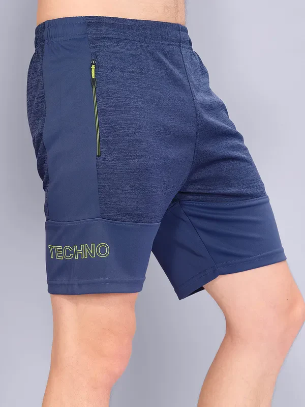 Men Melange Slim Fit Shorts with TECHNO GUARD - Image 5