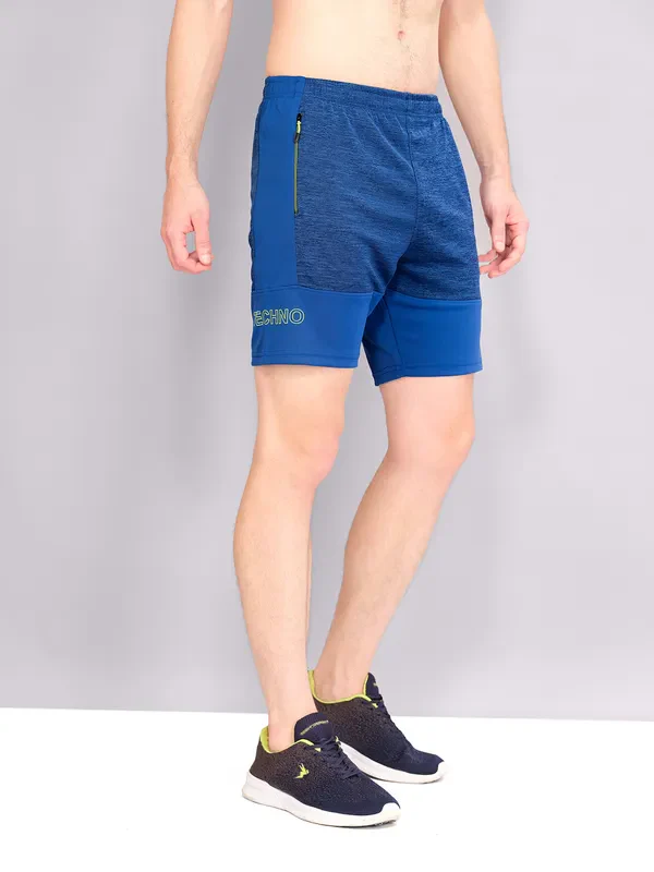 Men Melange Slim Fit Shorts with TECHNO GUARD - Image 3