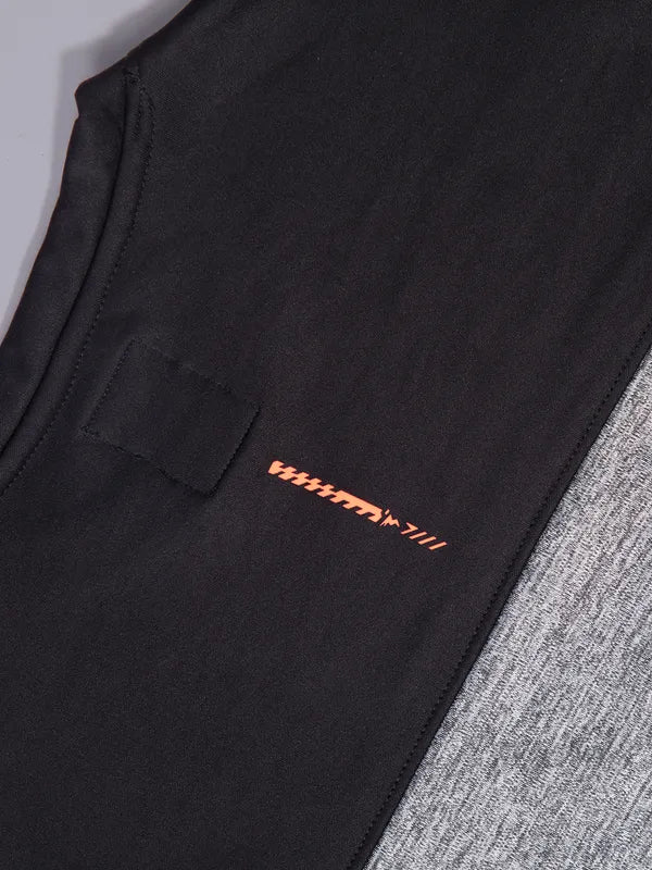 Men Melange Slim Fit Crew Neck Sweatshirt with TECHNO WARM+ - Image 6