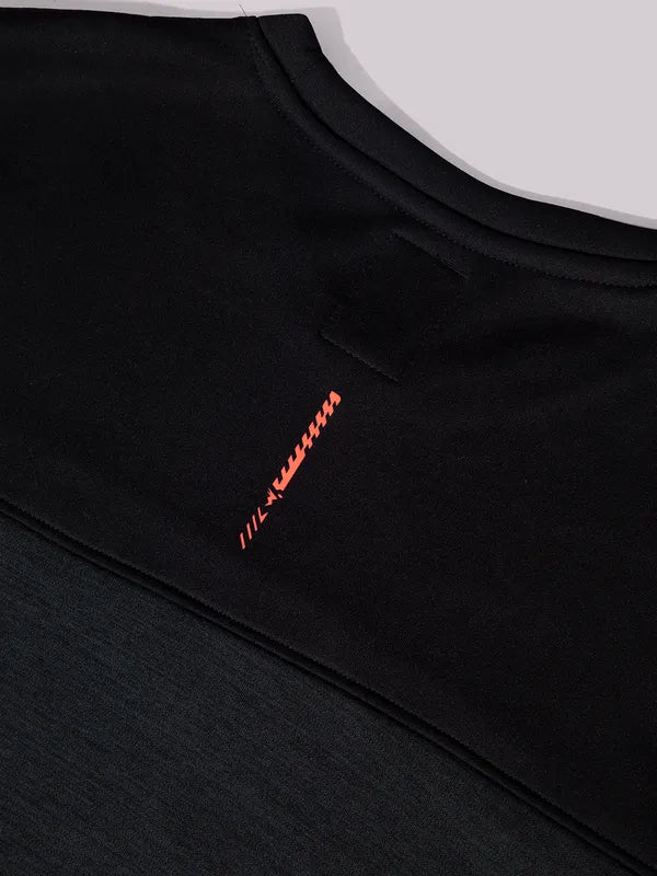 Men Melange Slim Fit Crew Neck Sweatshirt with TECHNO WARM+ - Image 8