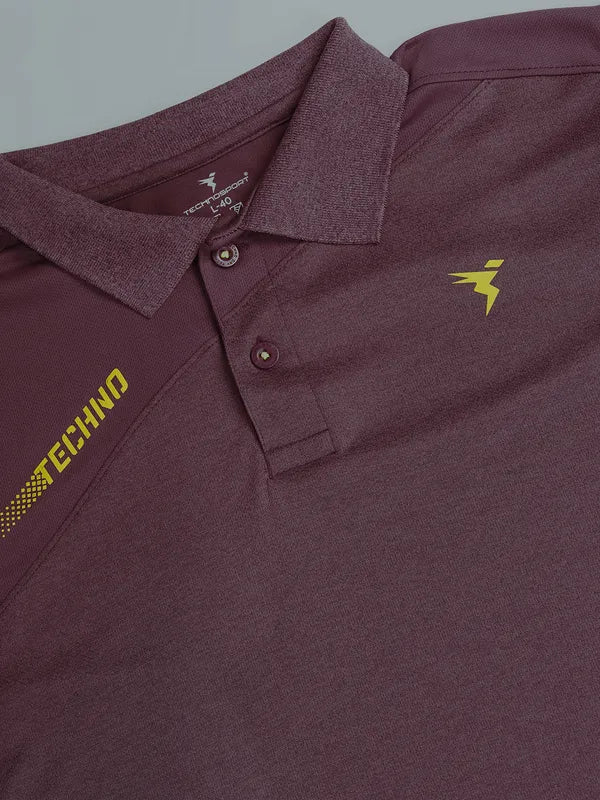 Men Melange Slim Fit Polo T-shirt with DOUBLE COOL - Image 6