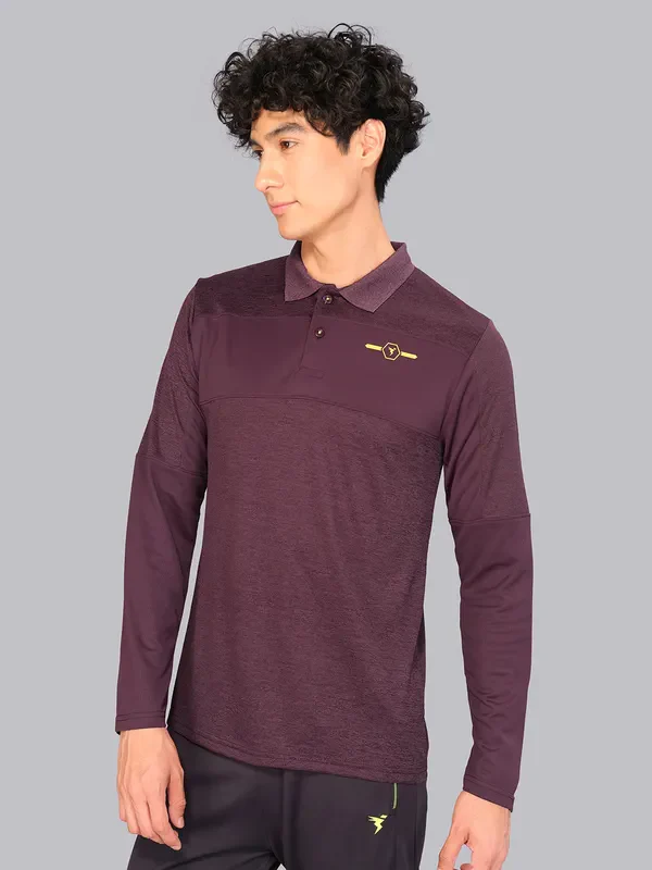 Men Melange Slim Fit Polo T-shirt with DOUBLE COOL - Image 6