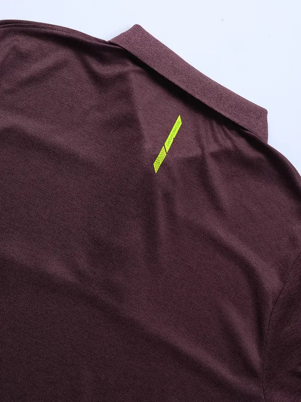Men Melange Slim Fit Polo T-shirt with DOUBLE COOL - Image 8