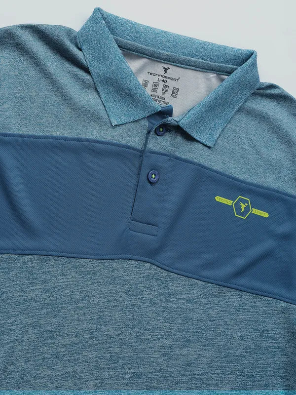 Men Melange Slim Fit Polo T-shirt with DOUBLE COOL - Image 7