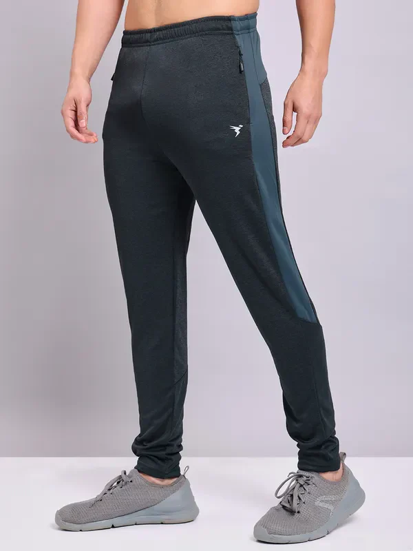 Men Melange Slim Fit Trackpants with TECHNO DRY - Image 5