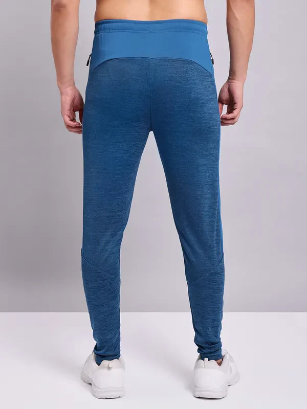 Men Melange Slim Fit Trackpants with TECHNO DRY - Image 2