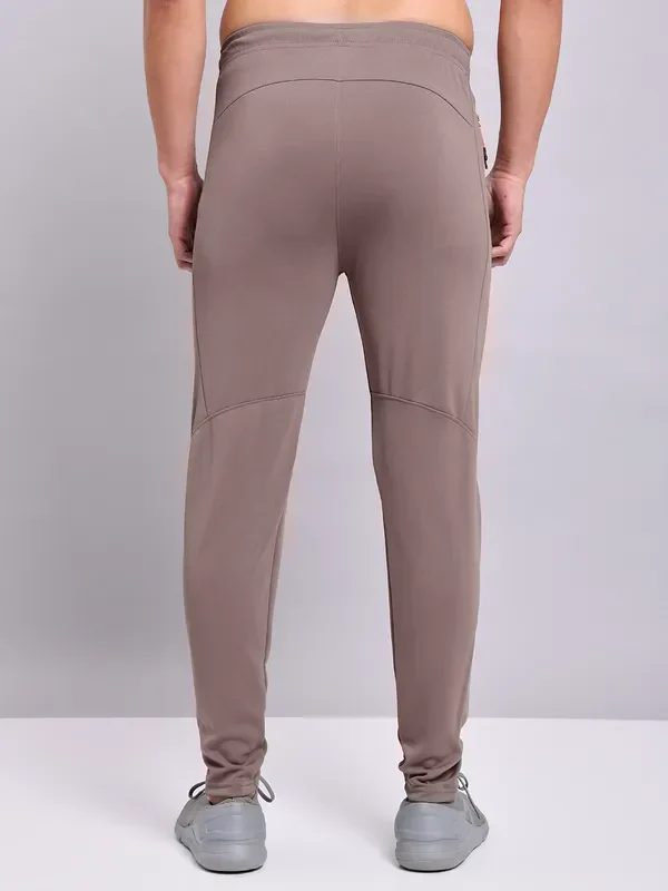 Men Solid Slim Fit Trackpants with TECHNO DRY - Image 3