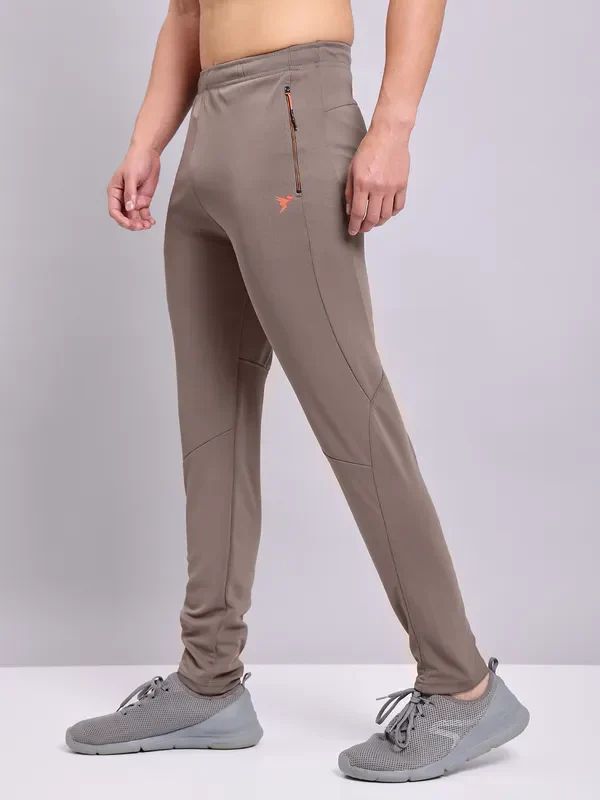 Men Solid Slim Fit Trackpants with TECHNO DRY - Image 4