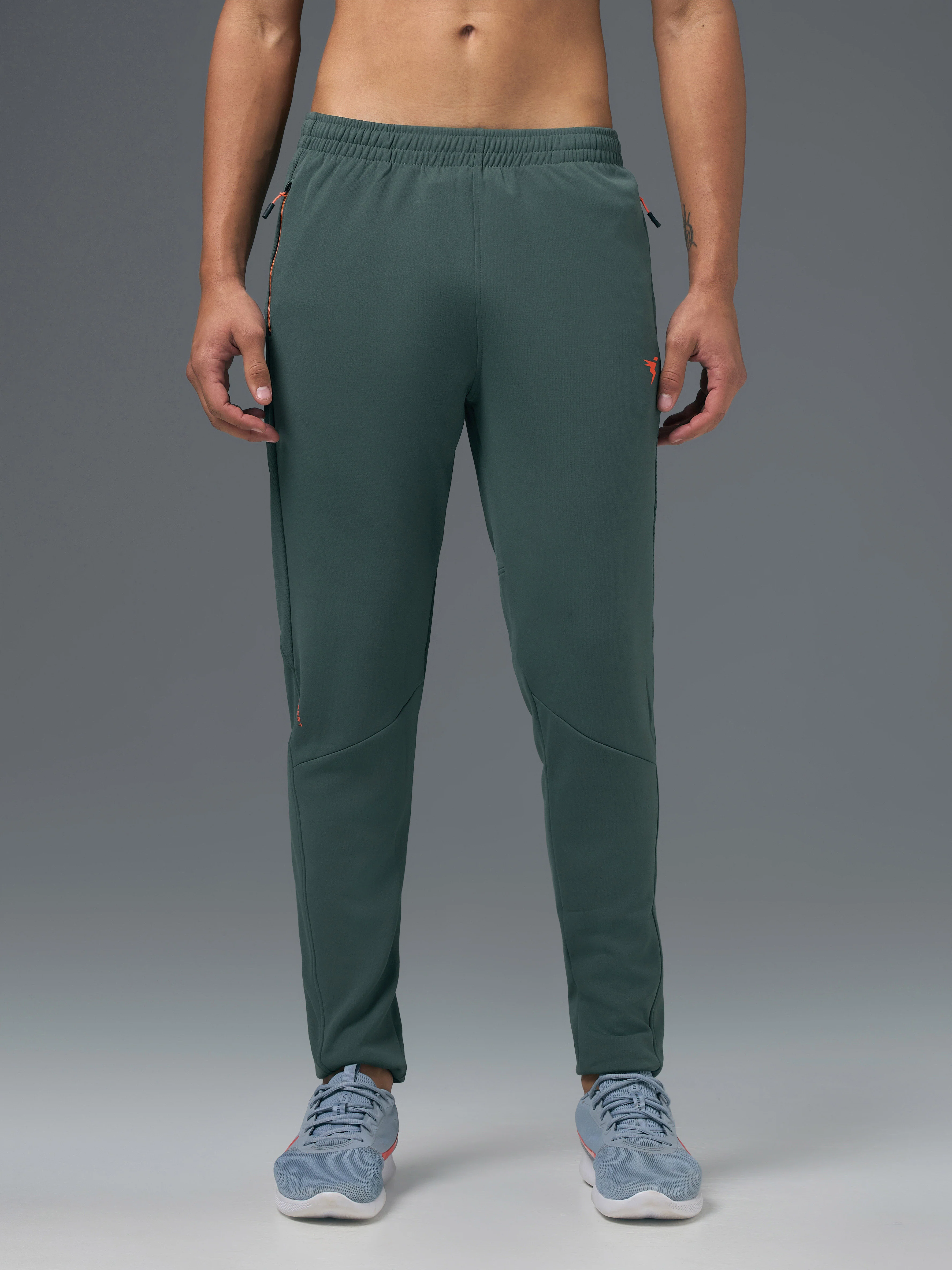 Men Solid Slim Fit Trackpants with TECHNO DRY - Image 2