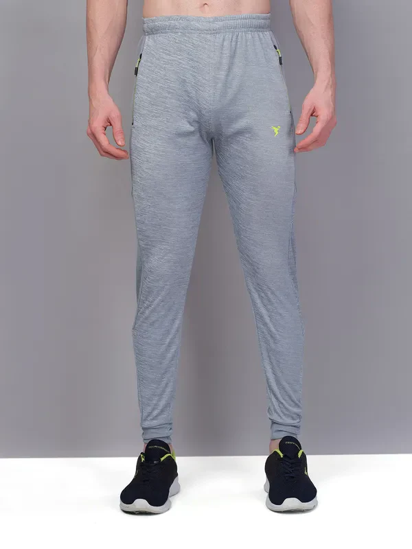 Men Melange Slim Fit Trackpants with TECHNO GUARD - Image 3