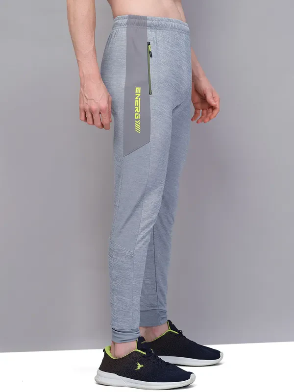 Men Melange Slim Fit Trackpants with TECHNO GUARD - Image 4