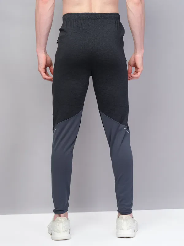 Men Melange Slim Fit Trackpants with TECHNO GUARD - Image 3