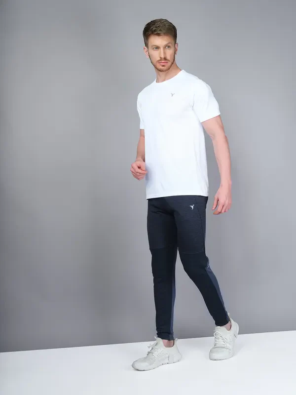Men Melange Slim Fit Trackpants with TECHNO GUARD - Image 4