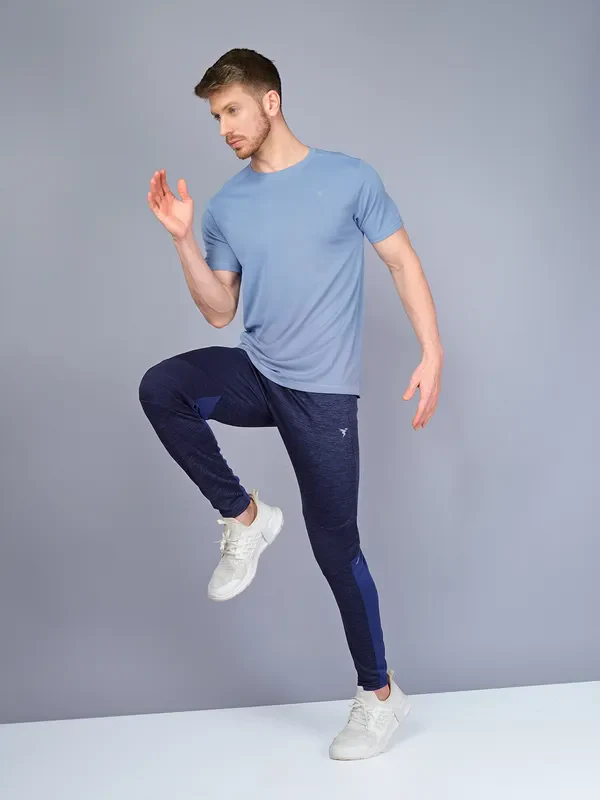 Men Melange Slim Fit Trackpants with TECHNO GUARD