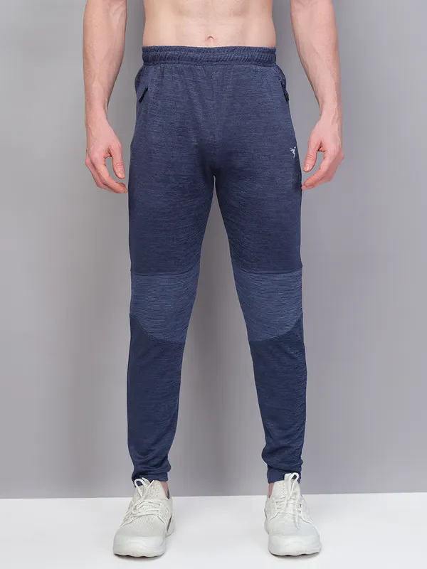 Men Melange Slim Fit Trackpants with TECHNO GUARD - Image 2