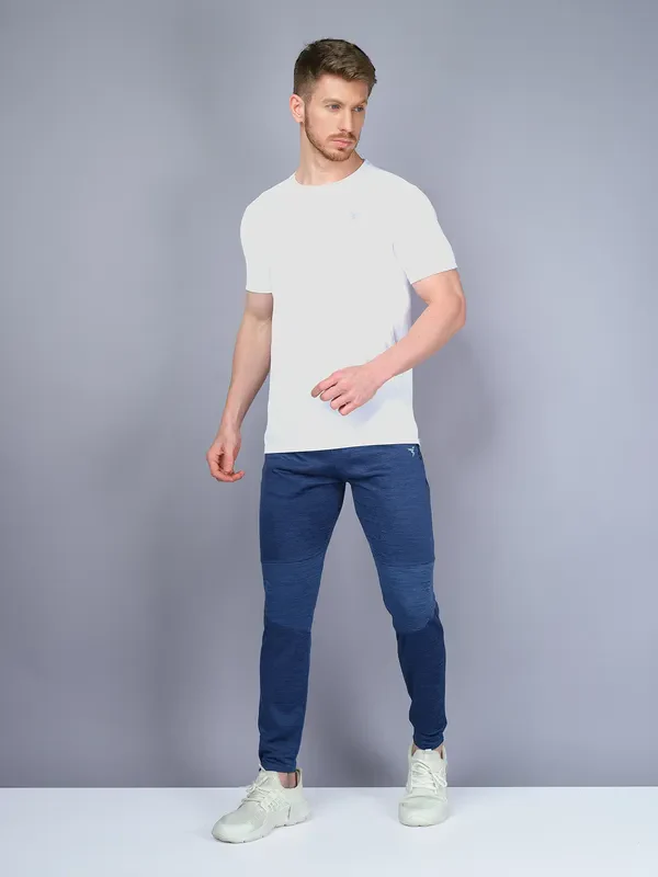 Men Melange Slim Fit Trackpants with TECHNO GUARD - Image 2