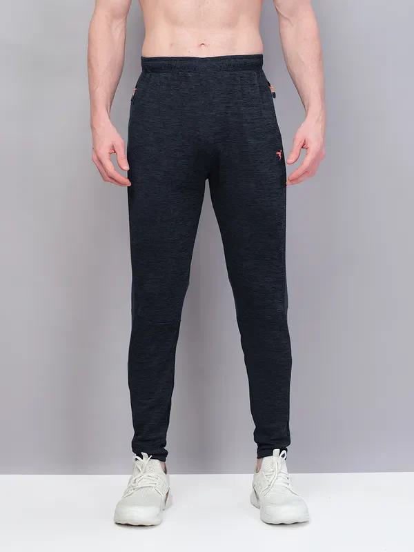 Men Melange Slim Fit Trackpants with TECHNO GUARD - Image 2