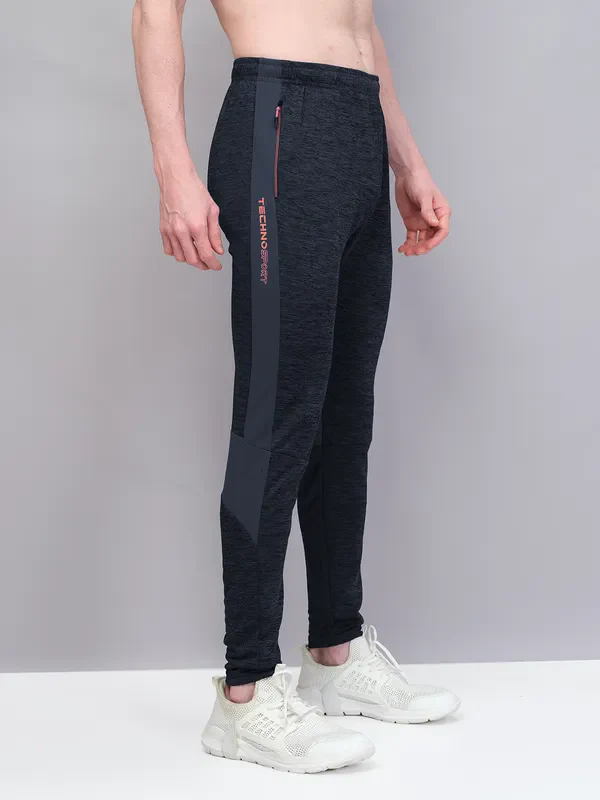 Men Melange Slim Fit Trackpants with TECHNO GUARD - Image 5