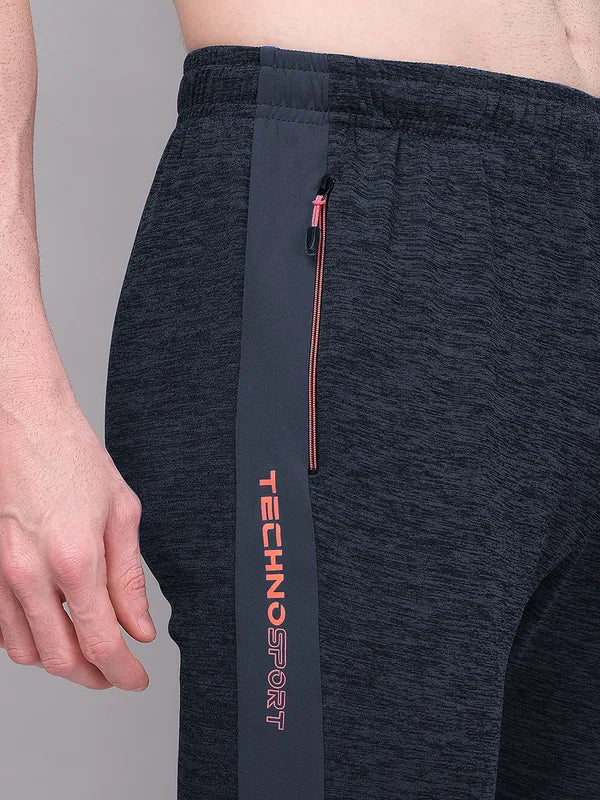 Men Melange Slim Fit Trackpants with TECHNO GUARD - Image 7