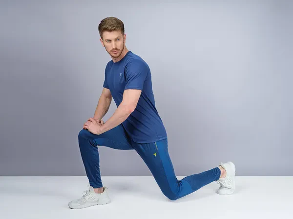 Men Melange Slim Fit Trackpants with TECHNO GUARD - Image 5