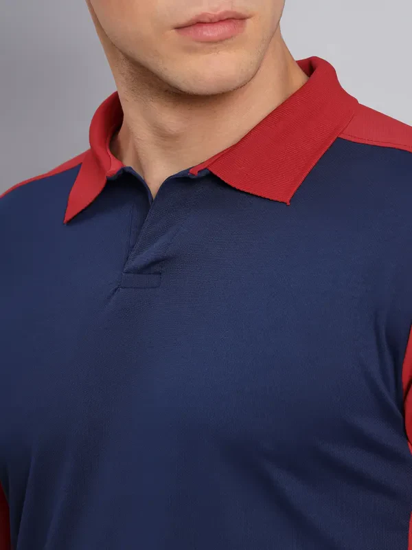Men Colorblock Slim Fit Polo T-shirt with TECHNO COOL+ - Image 5