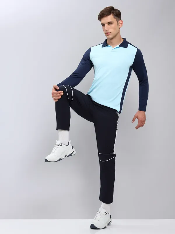 Men Colorblock Slim Fit Polo T-shirt with TECHNO COOL+ - Image 3
