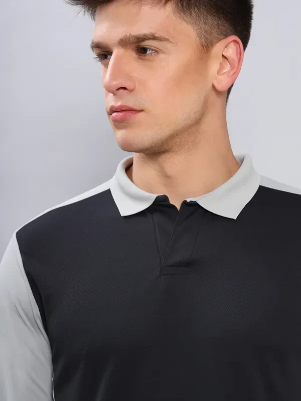 Men Colorblock Slim Fit Polo T-shirt with TECHNO COOL+ - Image 5