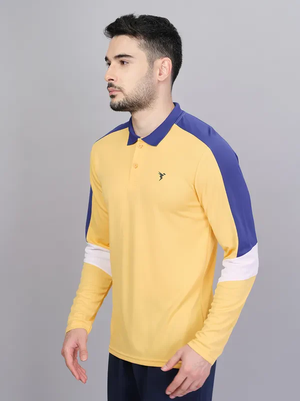 Men Colorblock Slim Fit Polo T-shirt with TECHNO COOL+ - Image 4
